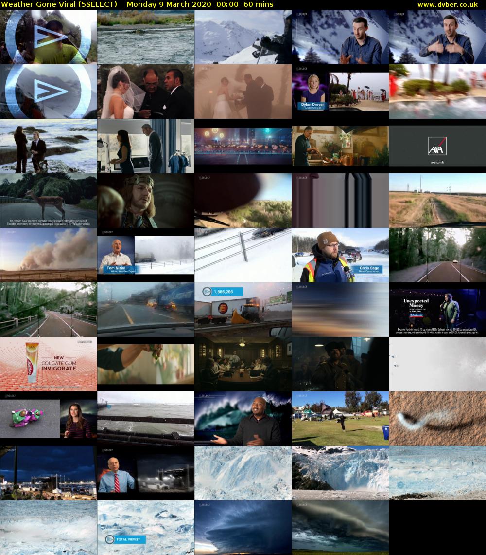 Weather Gone Viral (5SELECT) Monday 9 March 2020 00:00 - 01:00