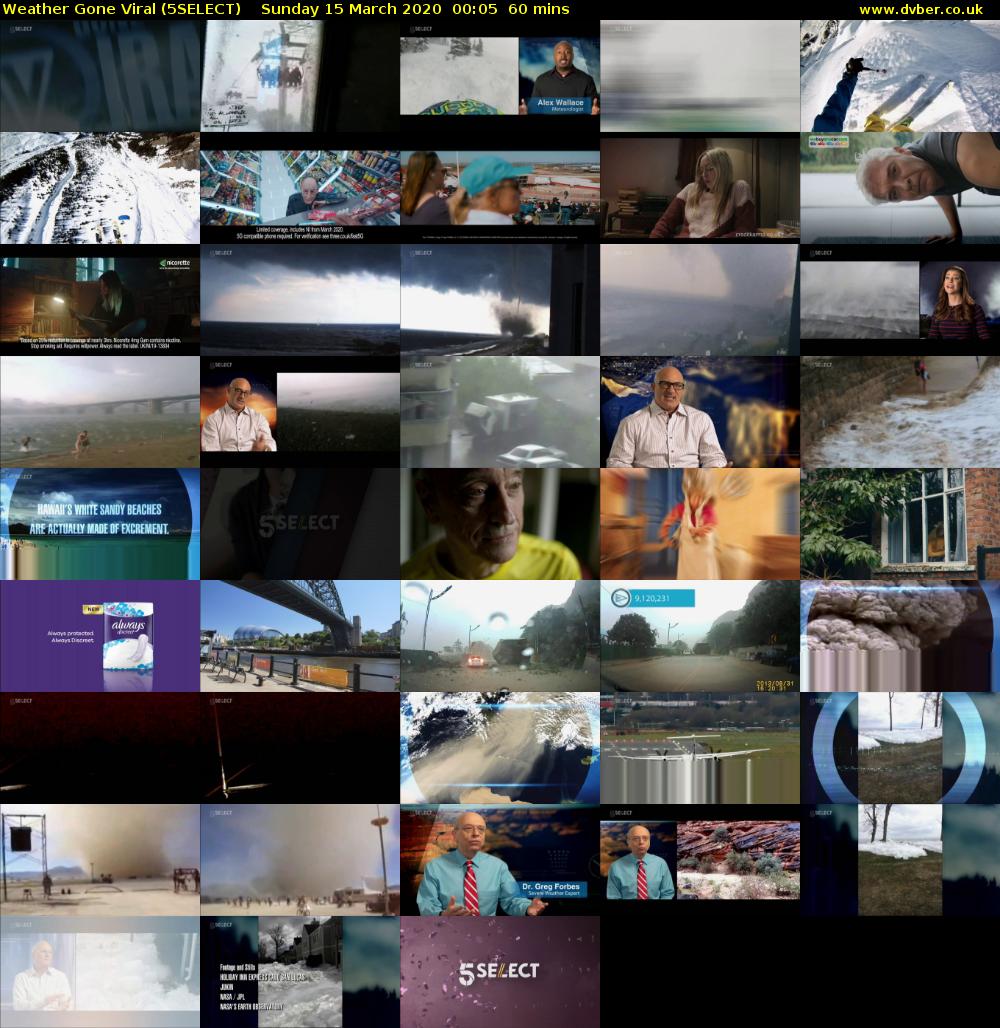 Weather Gone Viral (5SELECT) Sunday 15 March 2020 00:05 - 01:05