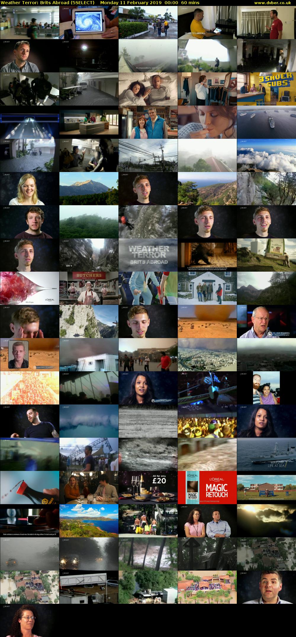 Weather Terror: Brits Abroad (5SELECT) Monday 11 February 2019 00:00 - 01:00