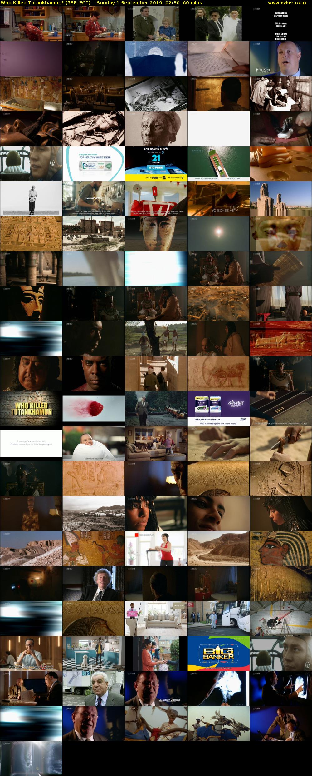 Who Killed Tutankhamun? (5SELECT) Sunday 1 September 2019 02:30 - 03:30