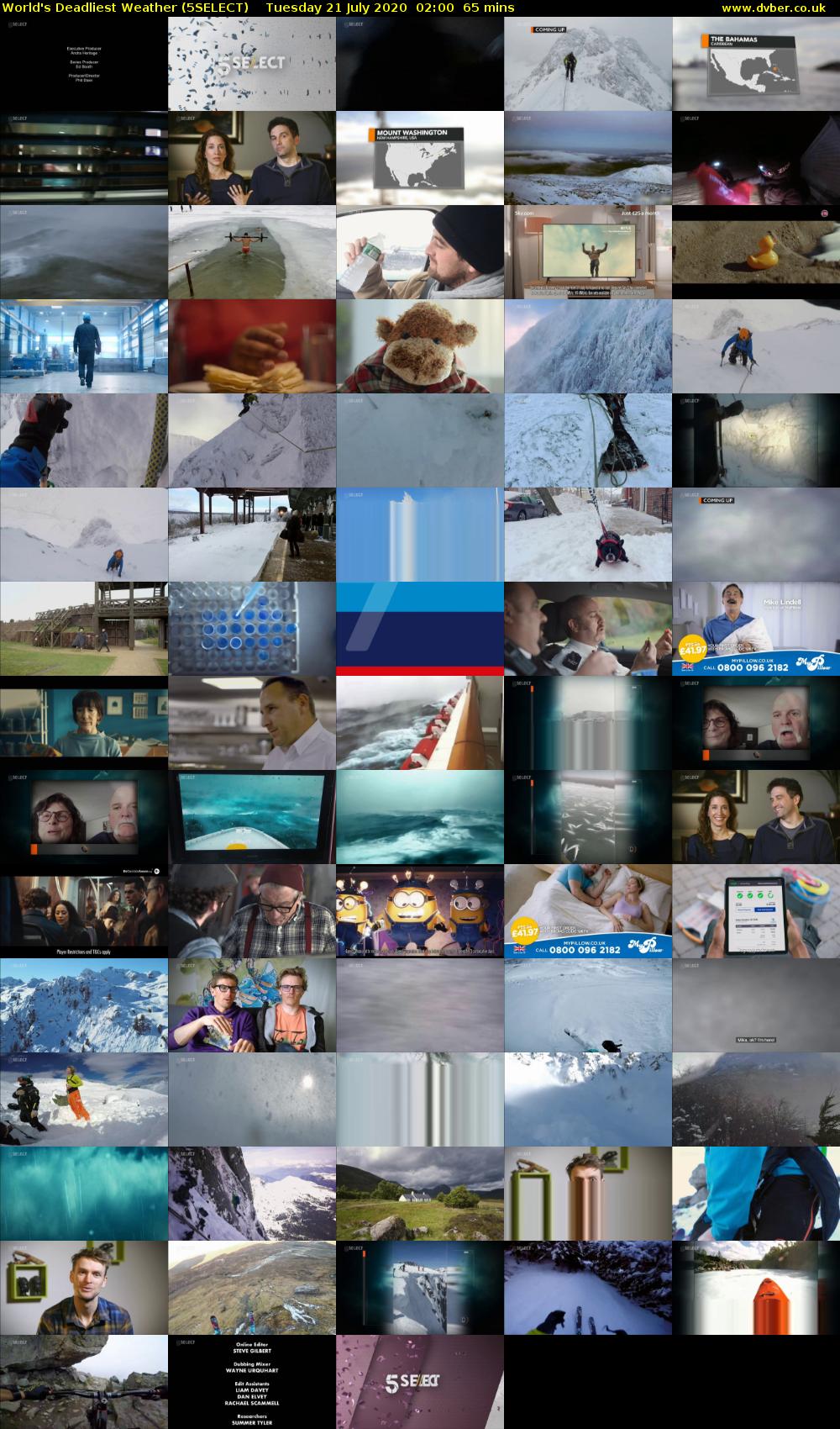 World's Deadliest Weather (5SELECT) Tuesday 21 July 2020 02:00 - 03:05