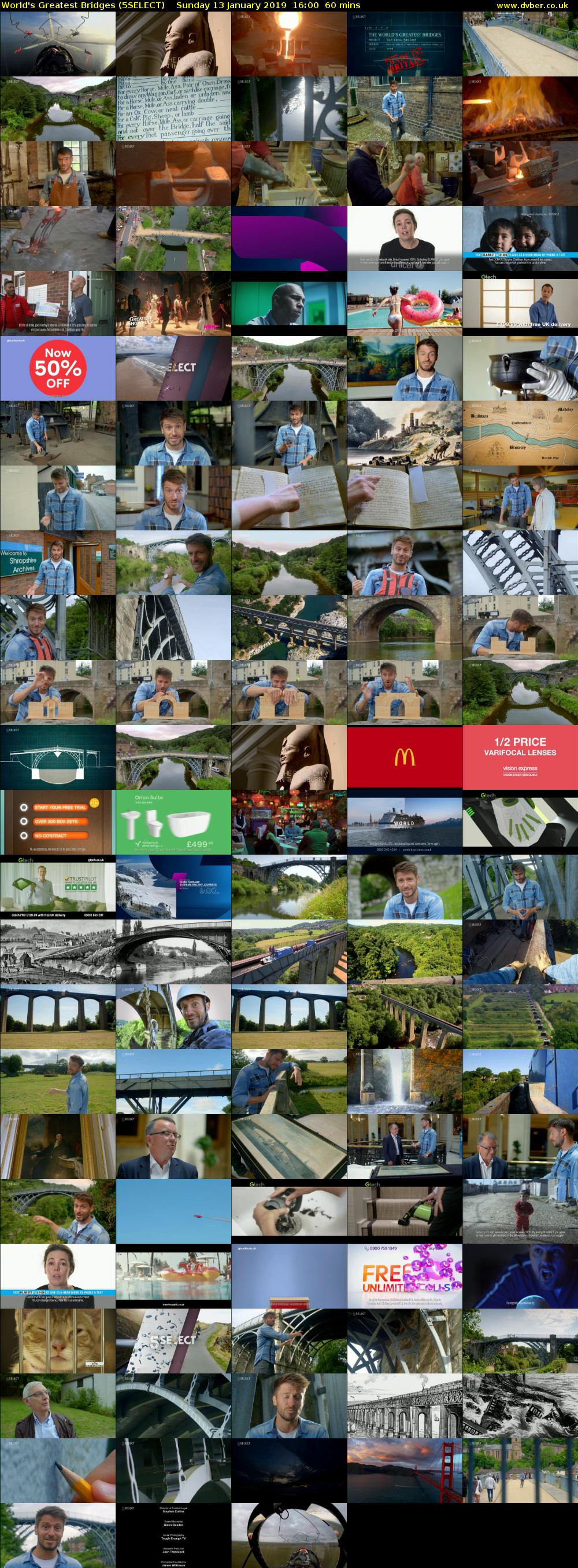 World's Greatest Bridges (5SELECT) Sunday 13 January 2019 16:00 - 17:00