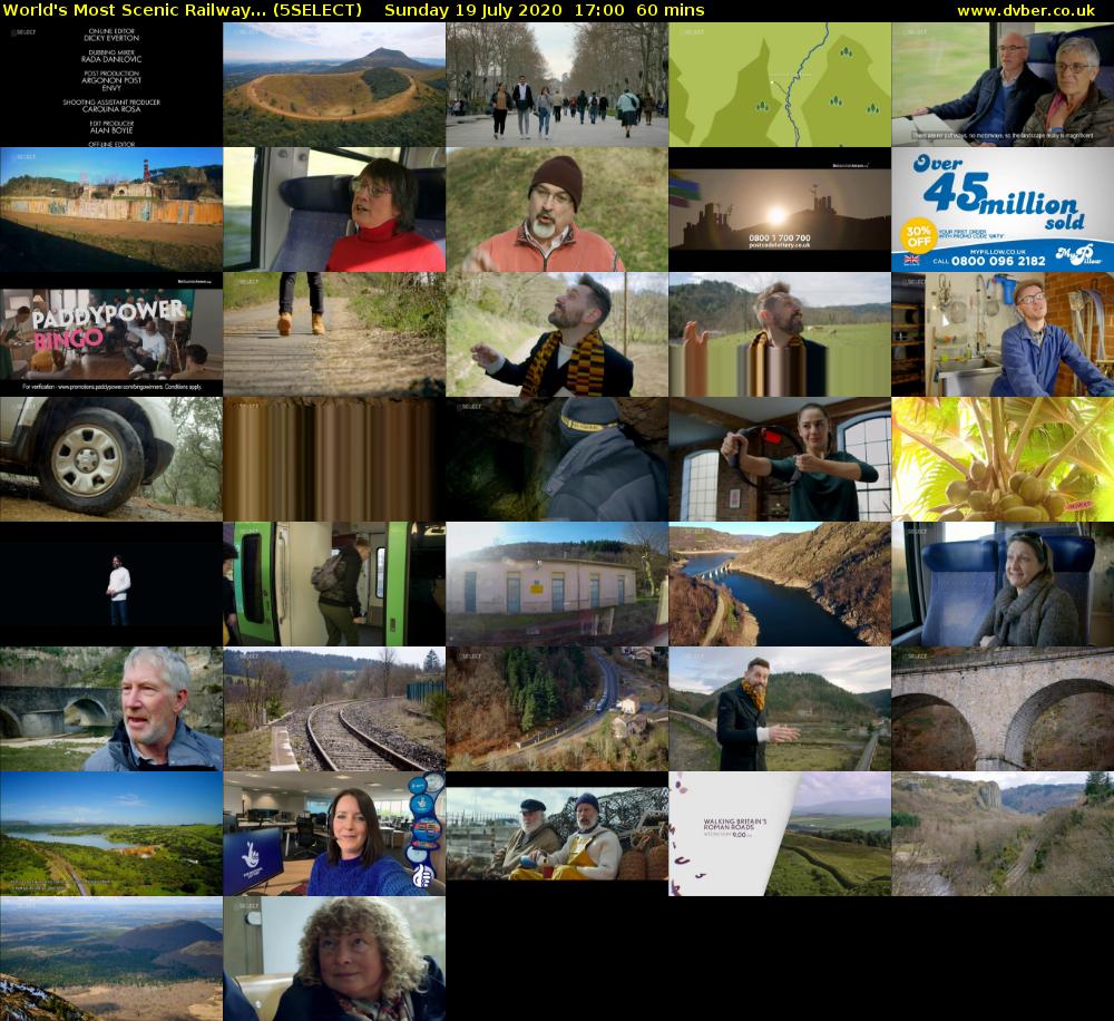 World's Most Scenic Railway... (5SELECT) Sunday 19 July 2020 17:00 - 18:00