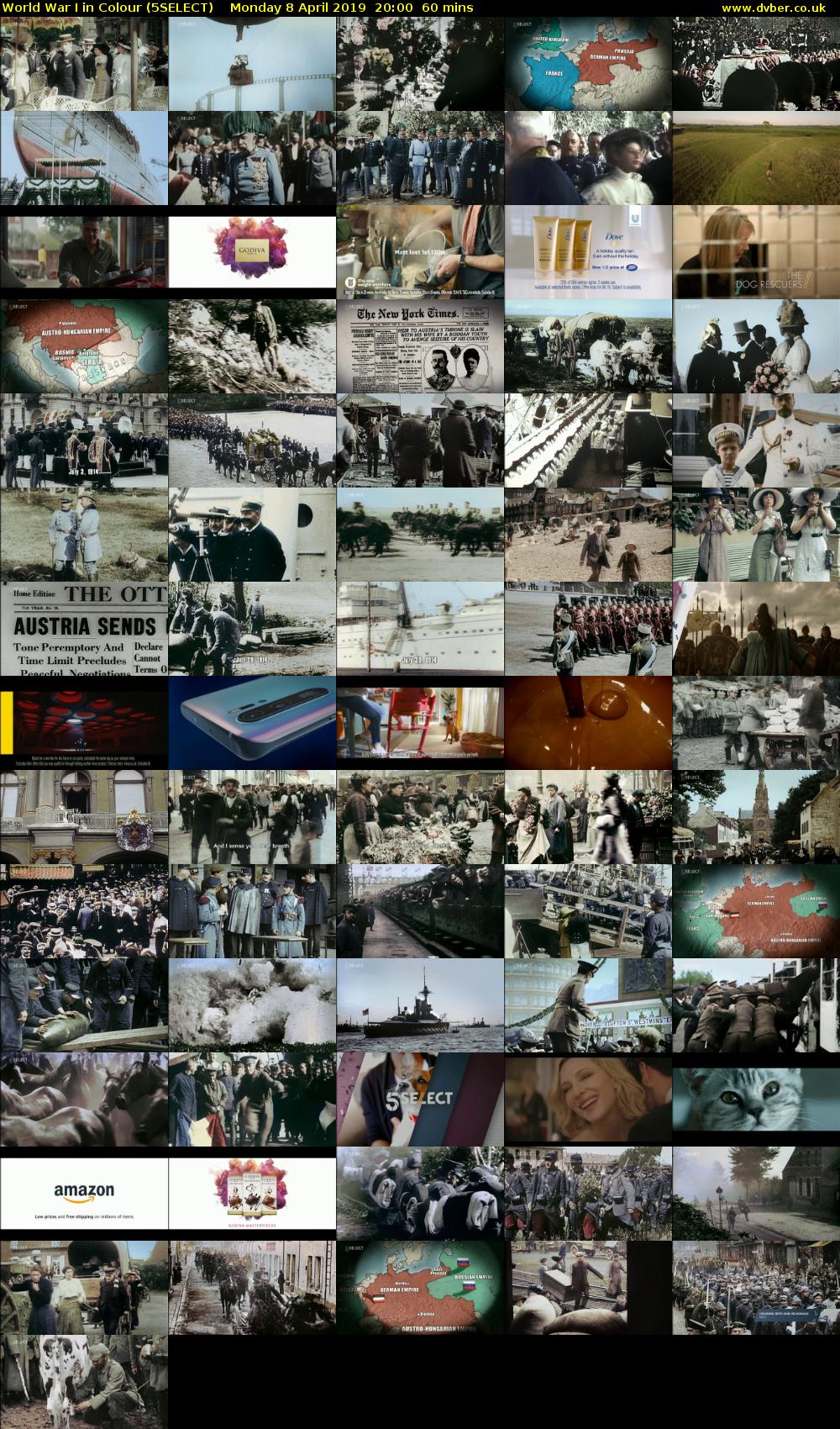 World War I in Colour (5SELECT) Monday 8 April 2019 20:00 - 21:00