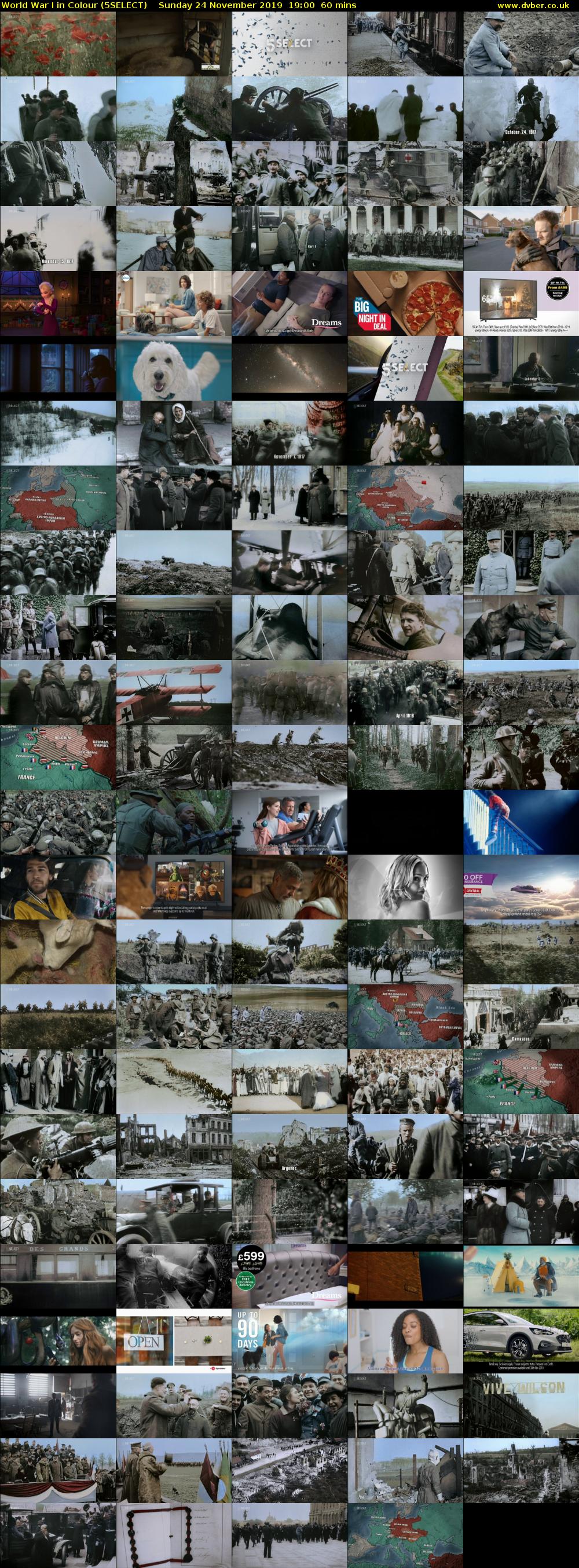 World War I in Colour (5SELECT) Sunday 24 November 2019 19:00 - 20:00