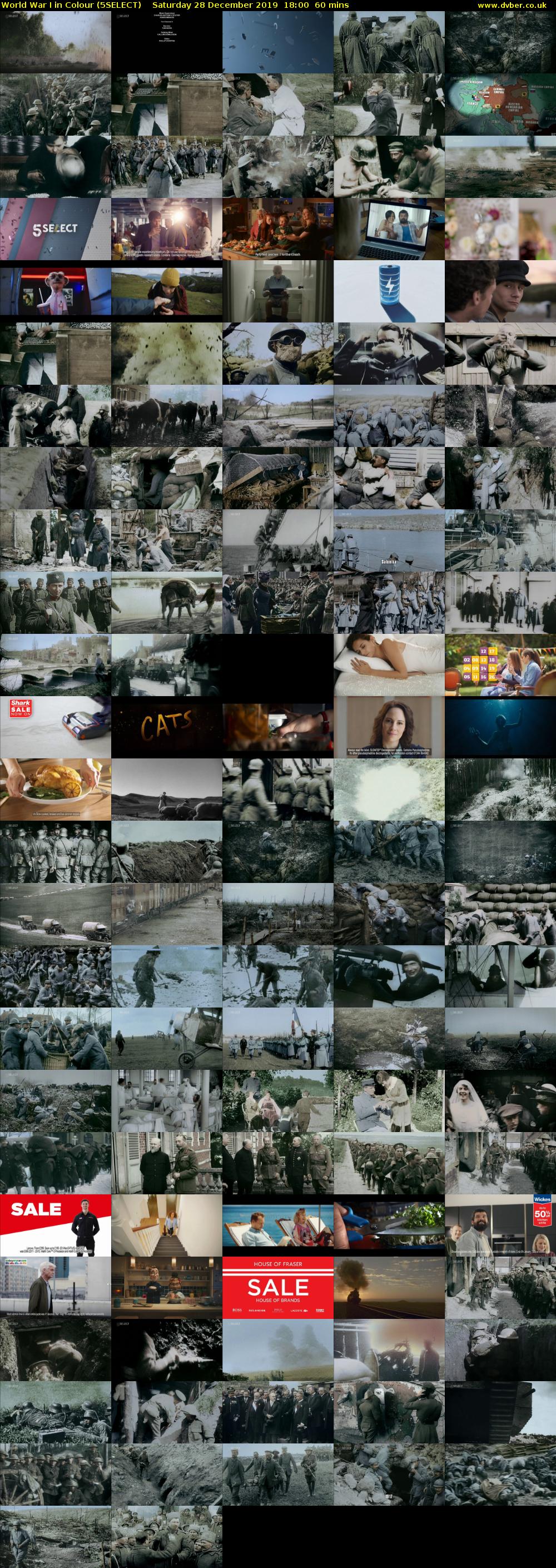 World War I in Colour (5SELECT) Saturday 28 December 2019 18:00 - 19:00