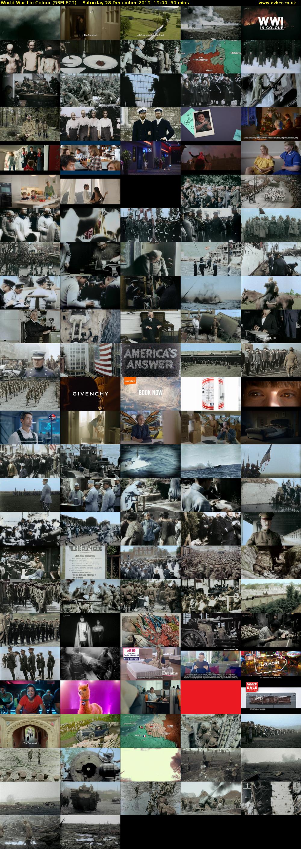 World War I in Colour (5SELECT) Saturday 28 December 2019 19:00 - 20:00