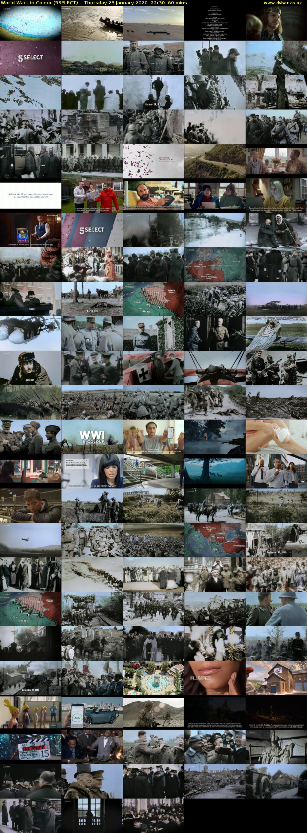 World War I in Colour (5SELECT) Thursday 23 January 2020 22:30 - 23:30