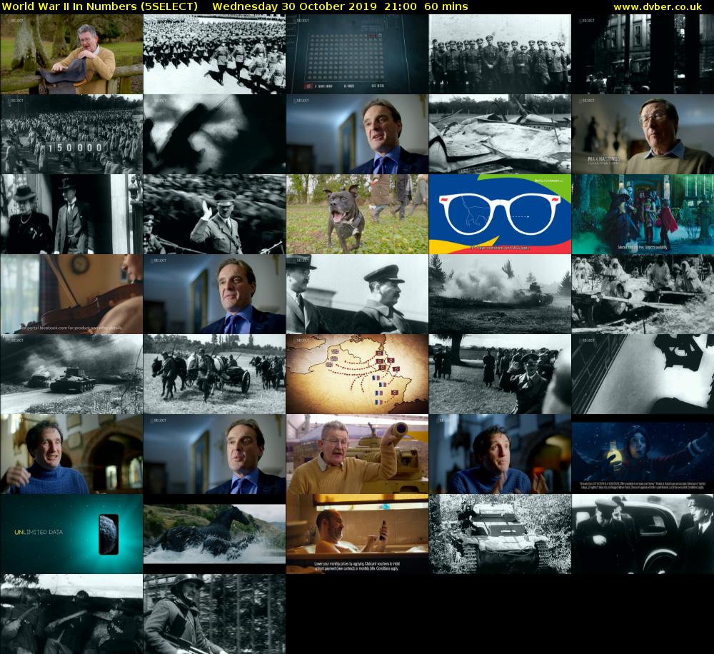 World War II In Numbers (5SELECT) Wednesday 30 October 2019 21:00 - 22:00