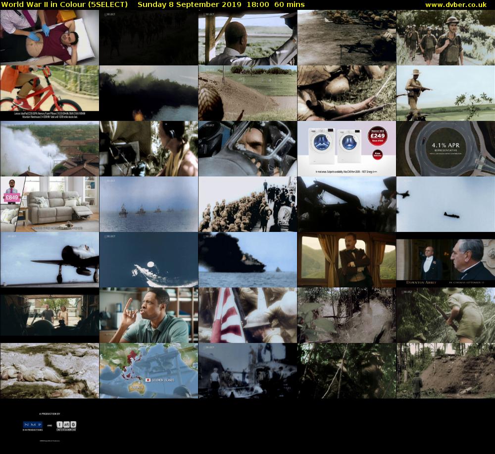 World War II in Colour (5SELECT) Sunday 8 September 2019 18:00 - 19:00
