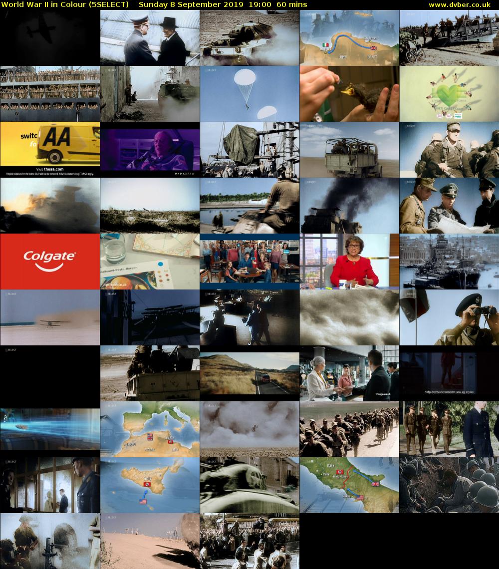 World War II in Colour (5SELECT) Sunday 8 September 2019 19:00 - 20:00