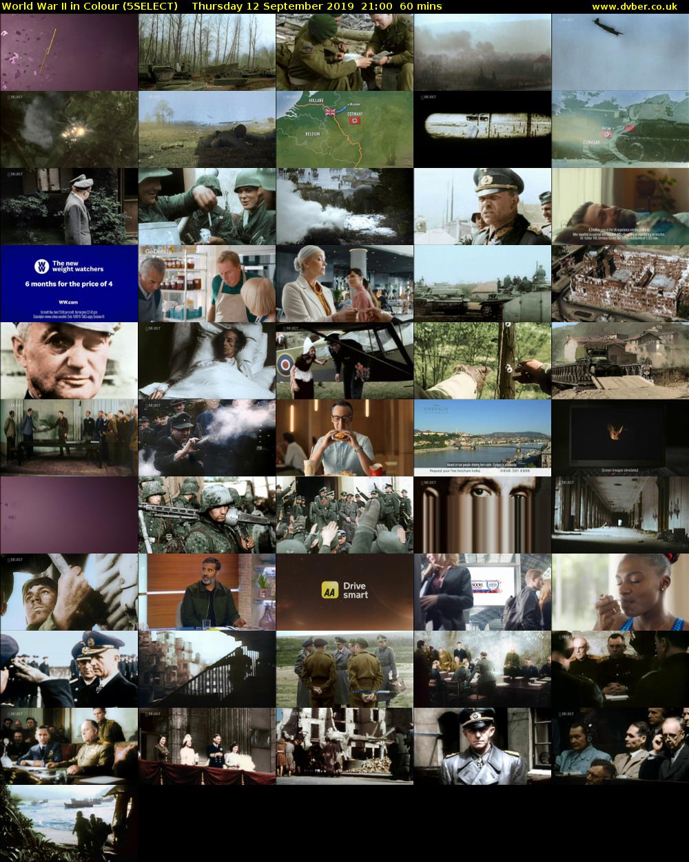 World War II in Colour (5SELECT) Thursday 12 September 2019 21:00 - 22:00