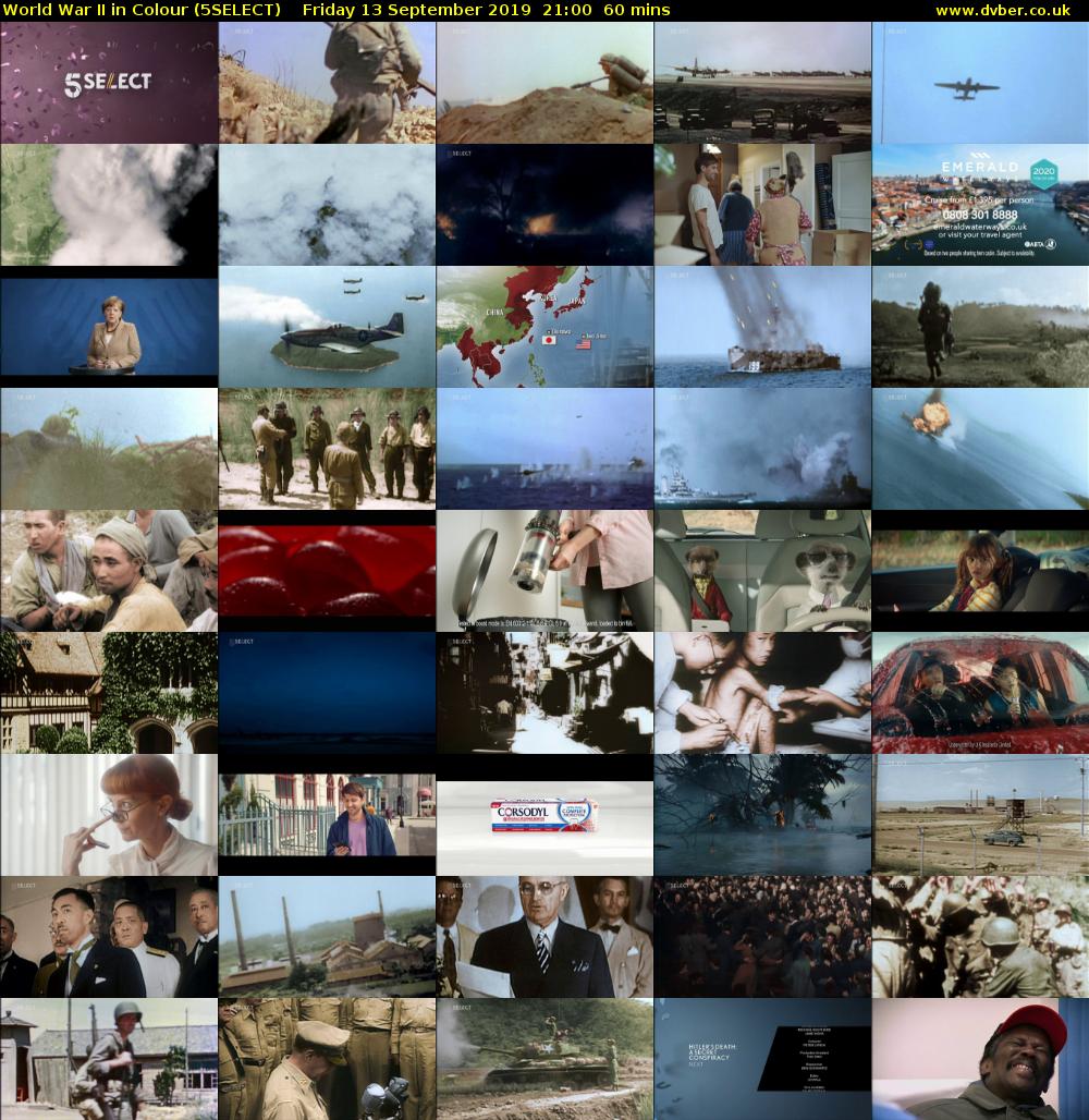 World War II in Colour (5SELECT) Friday 13 September 2019 21:00 - 22:00