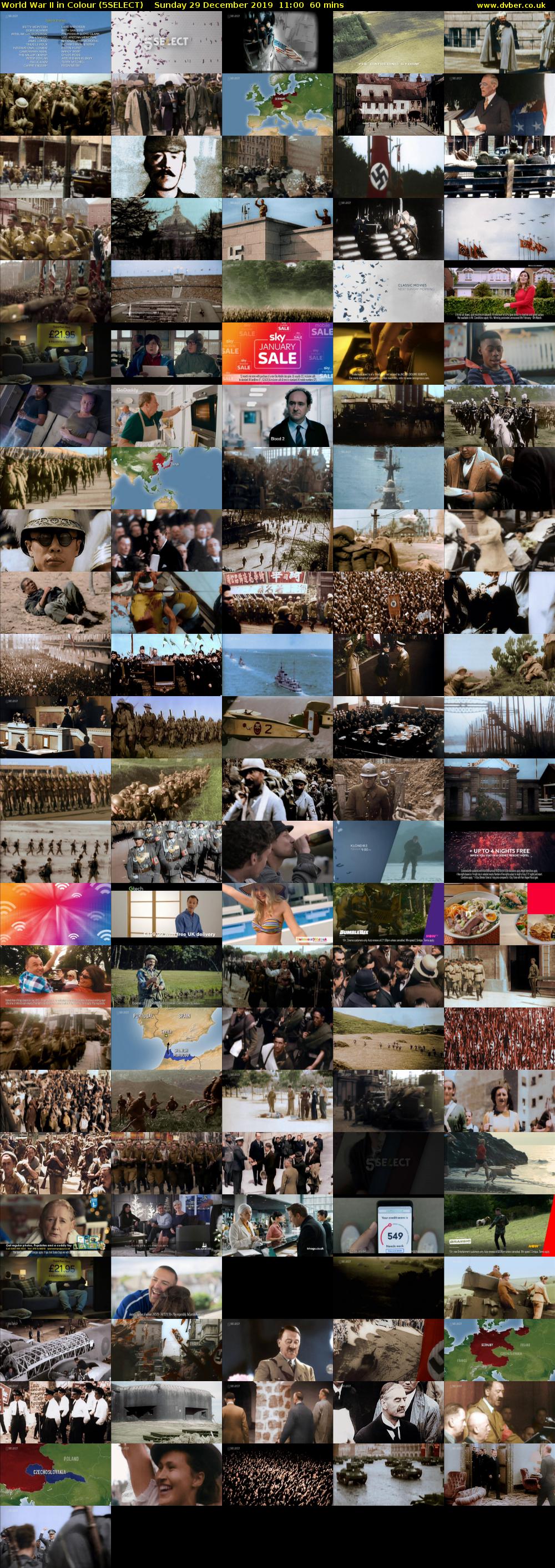 World War II in Colour (5SELECT) Sunday 29 December 2019 11:00 - 12:00
