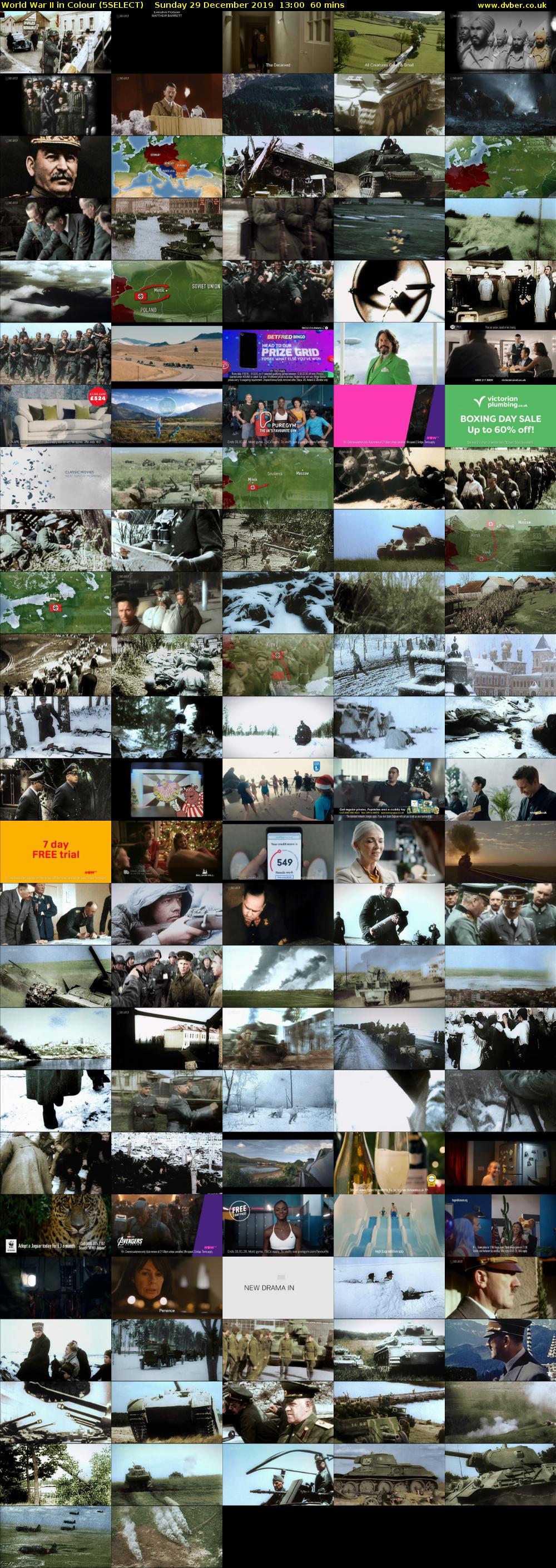 World War II in Colour (5SELECT) Sunday 29 December 2019 13:00 - 14:00