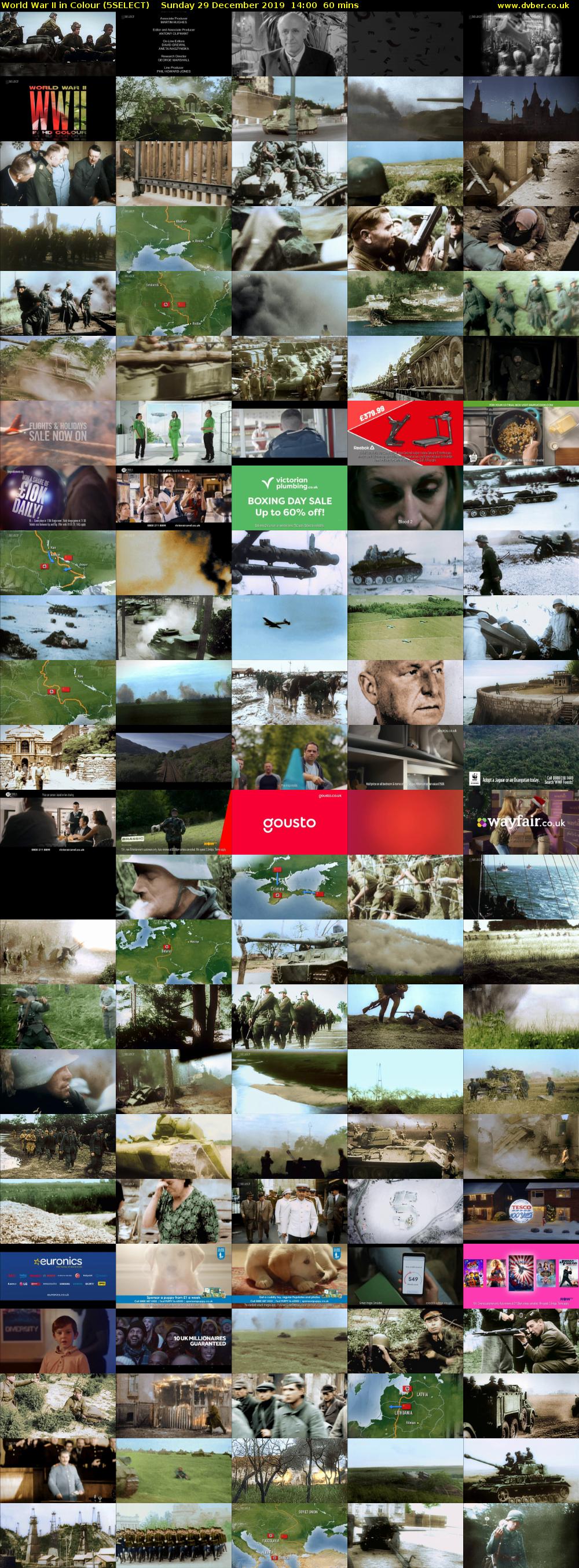 World War II in Colour (5SELECT) Sunday 29 December 2019 14:00 - 15:00