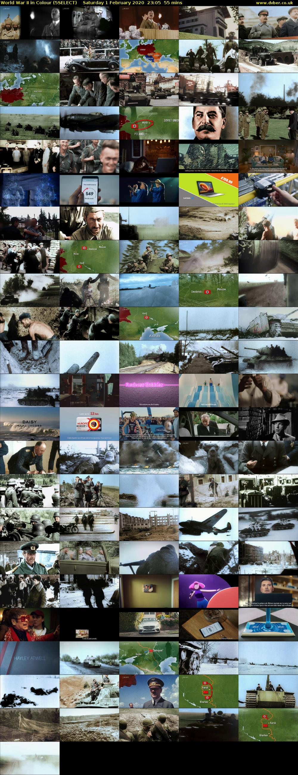 World War II in Colour (5SELECT) Saturday 1 February 2020 23:05 - 00:00