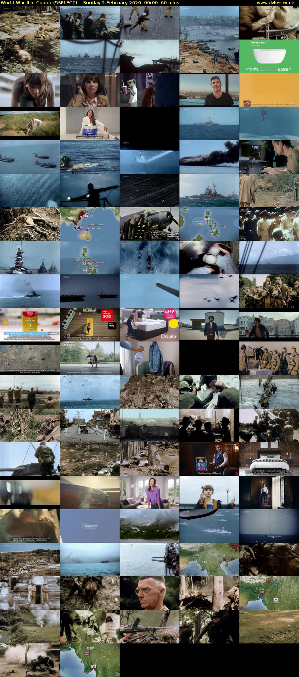World War II in Colour (5SELECT) Sunday 2 February 2020 00:00 - 01:00