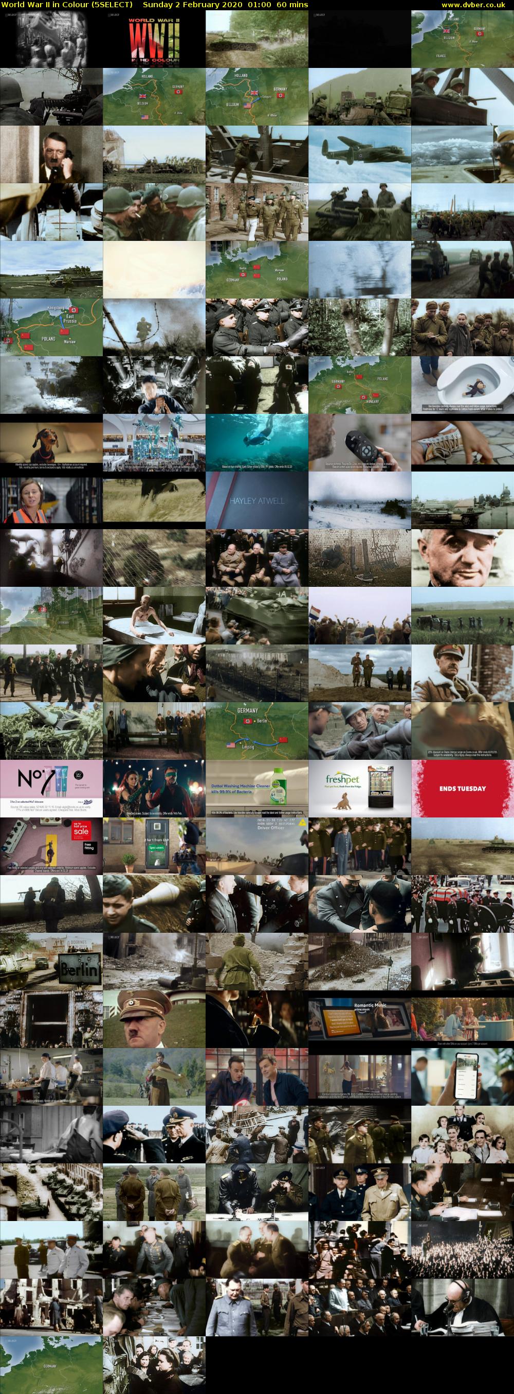 World War II in Colour (5SELECT) Sunday 2 February 2020 01:00 - 02:00