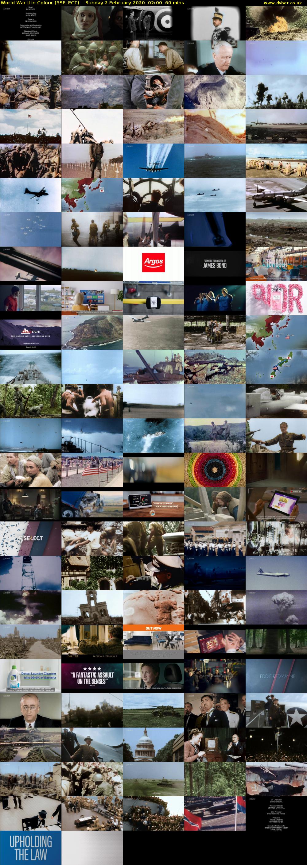 World War II in Colour (5SELECT) Sunday 2 February 2020 02:00 - 03:00