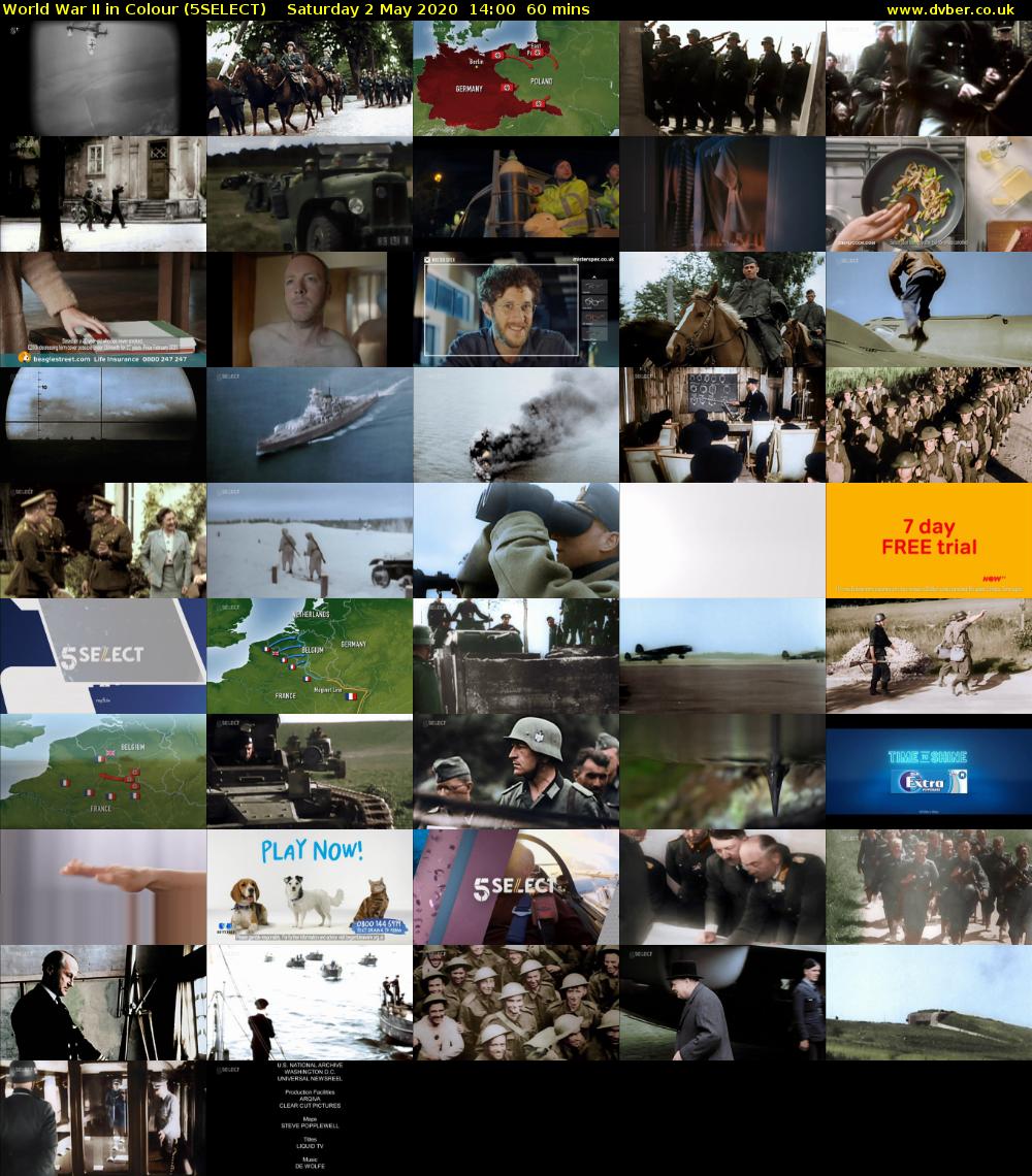 World War II in Colour (5SELECT) Saturday 2 May 2020 14:00 - 15:00