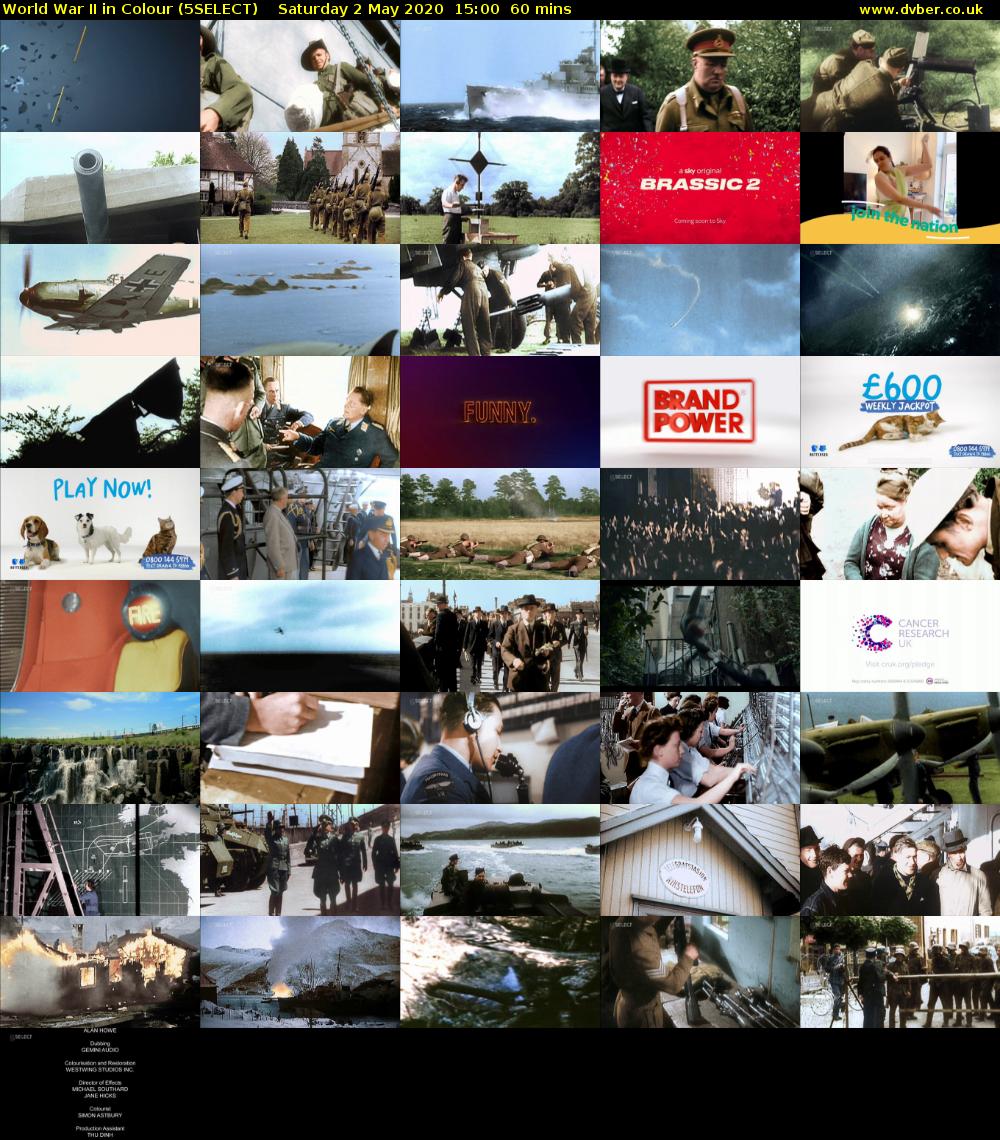 World War II in Colour (5SELECT) Saturday 2 May 2020 15:00 - 16:00