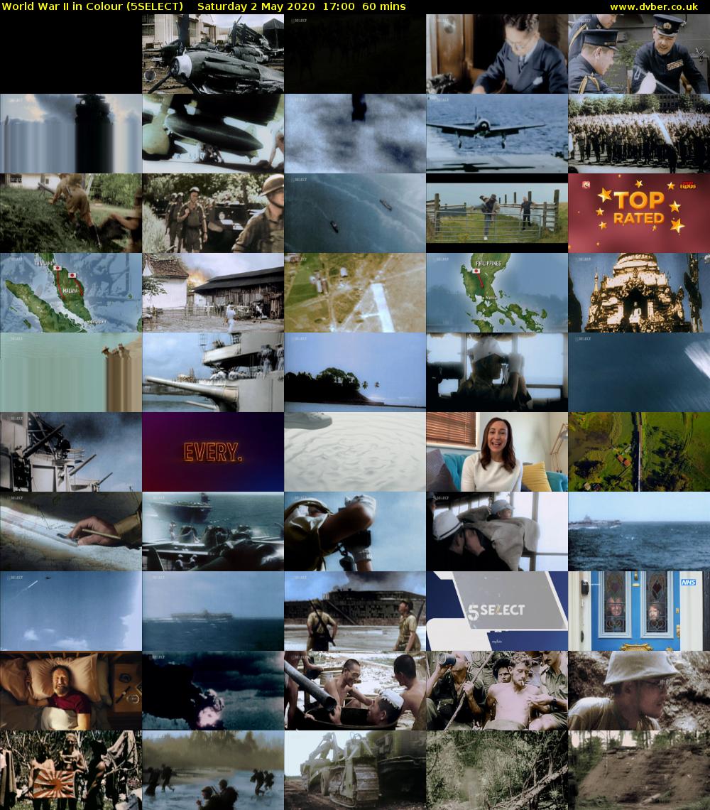 World War II in Colour (5SELECT) Saturday 2 May 2020 17:00 - 18:00