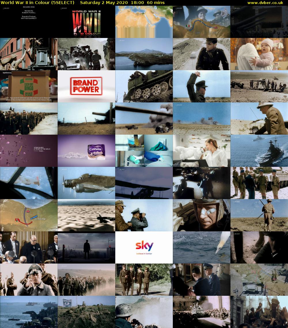 World War II in Colour (5SELECT) Saturday 2 May 2020 18:00 - 19:00