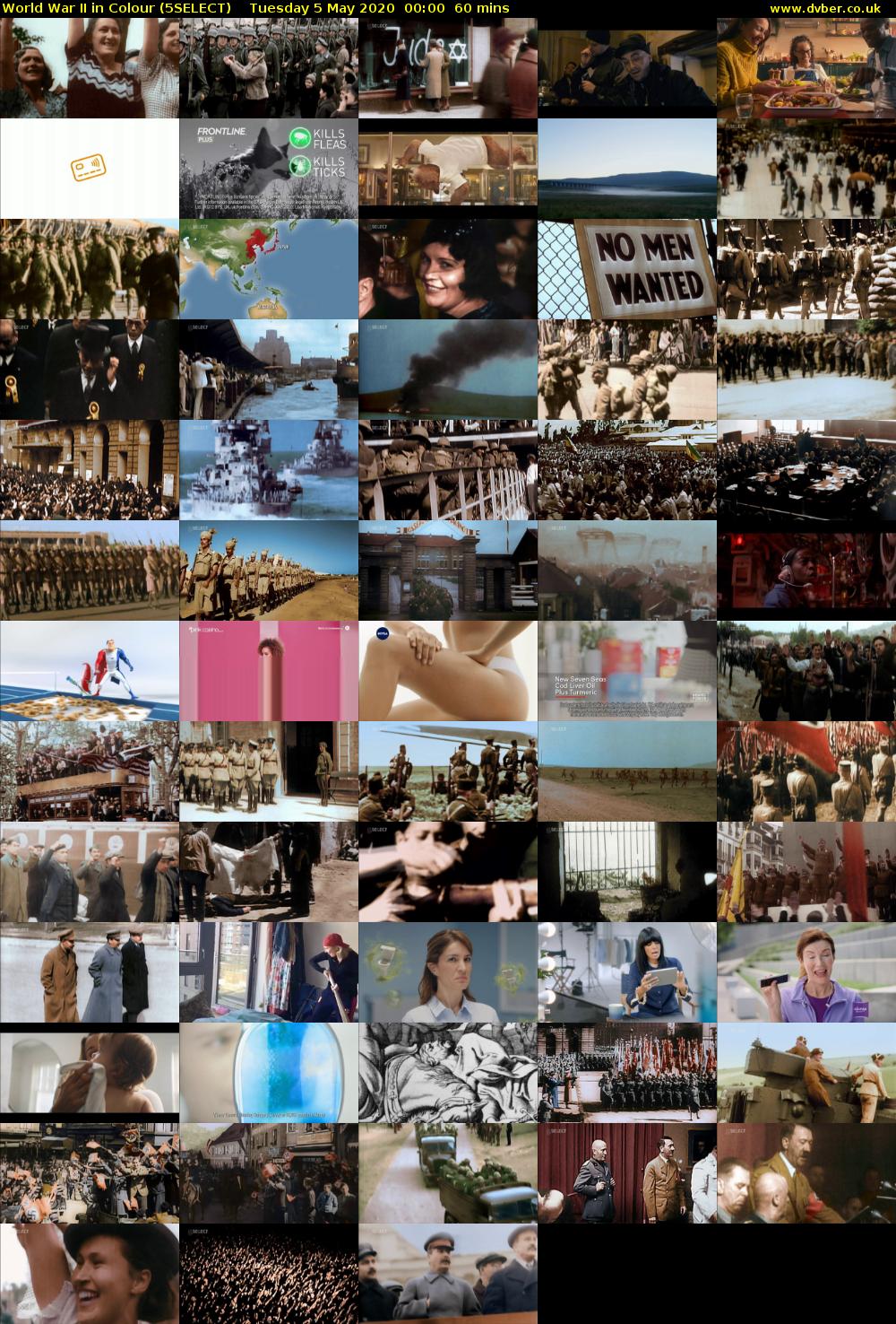 World War II in Colour (5SELECT) Tuesday 5 May 2020 00:00 - 01:00