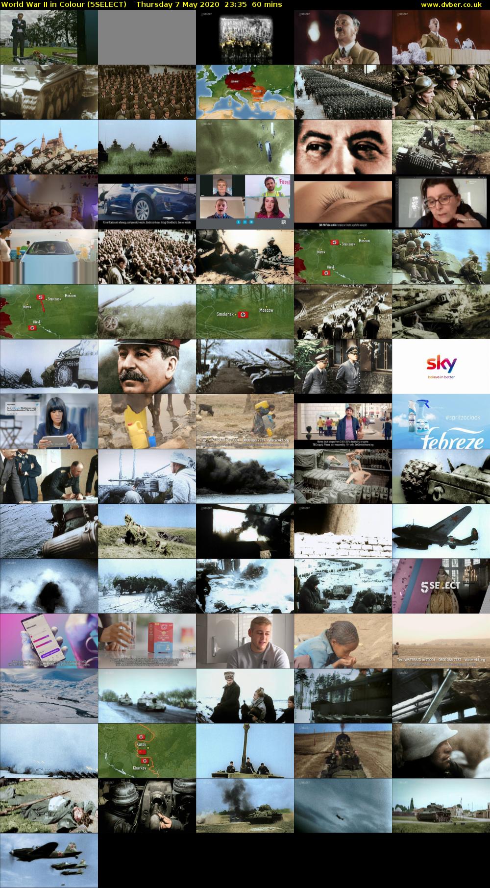 World War II in Colour (5SELECT) Thursday 7 May 2020 23:35 - 00:35