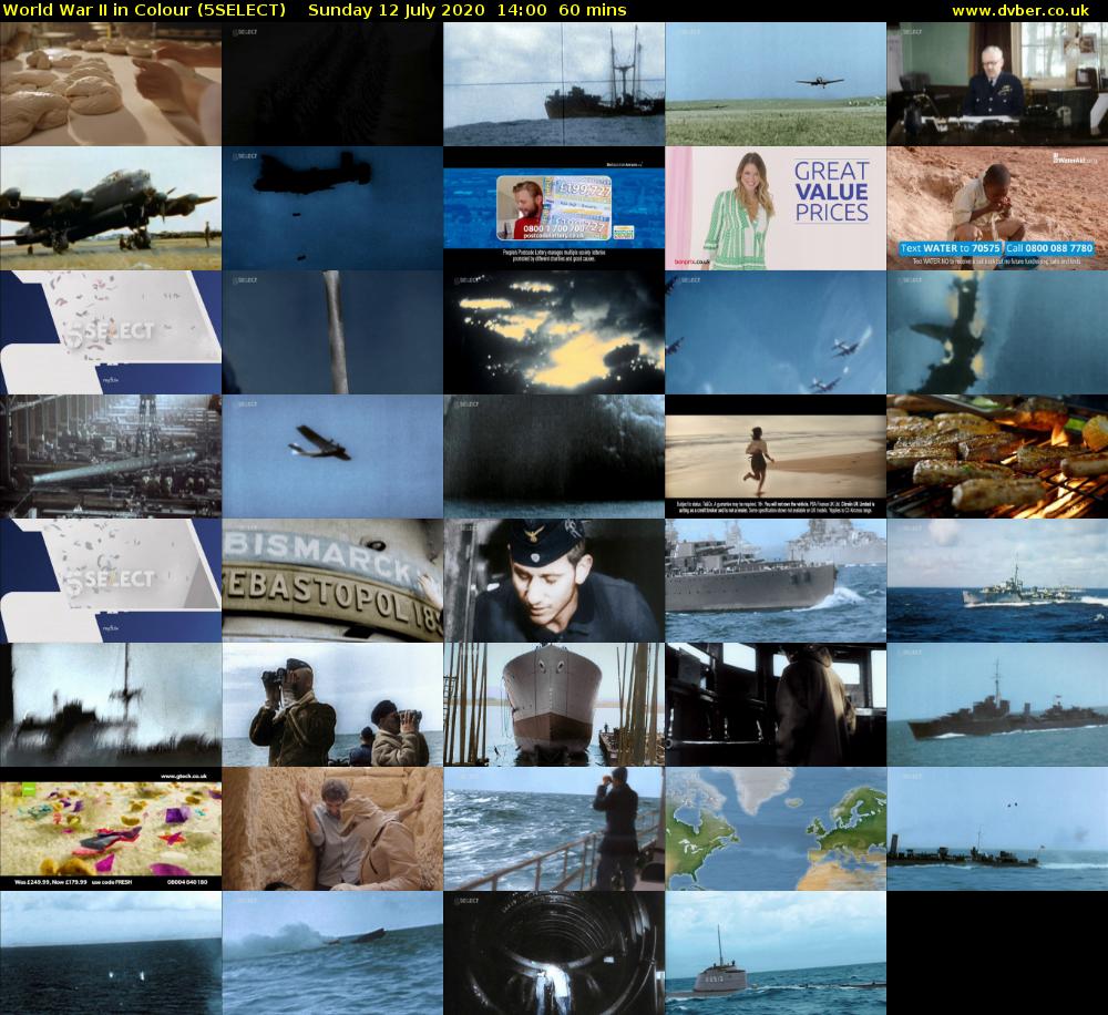 World War II in Colour (5SELECT) Sunday 12 July 2020 14:00 - 15:00