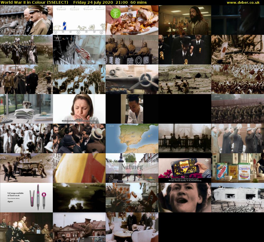 World War II in Colour (5SELECT) Friday 24 July 2020 21:00 - 22:00