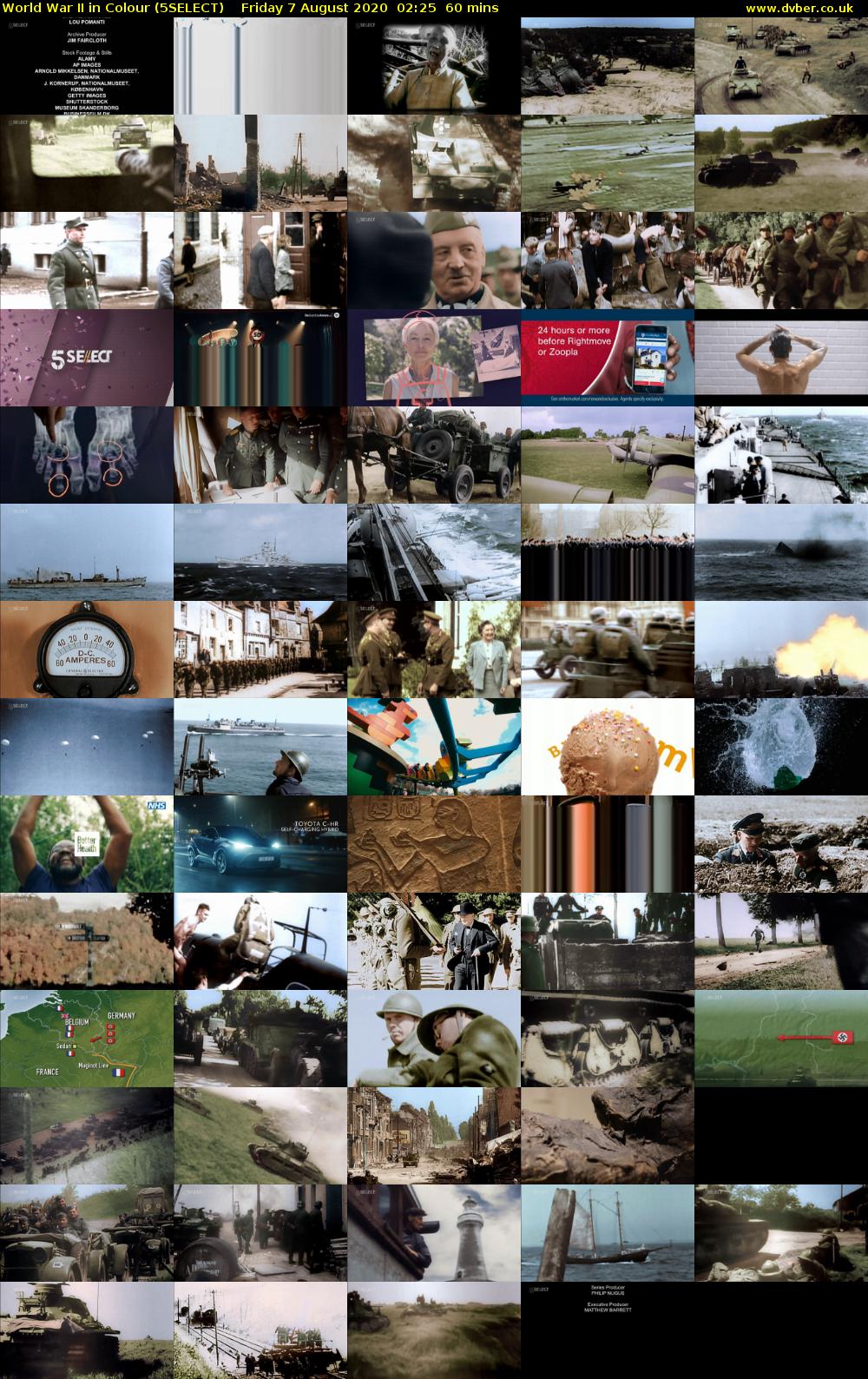 World War II in Colour (5SELECT) Friday 7 August 2020 02:25 - 03:25