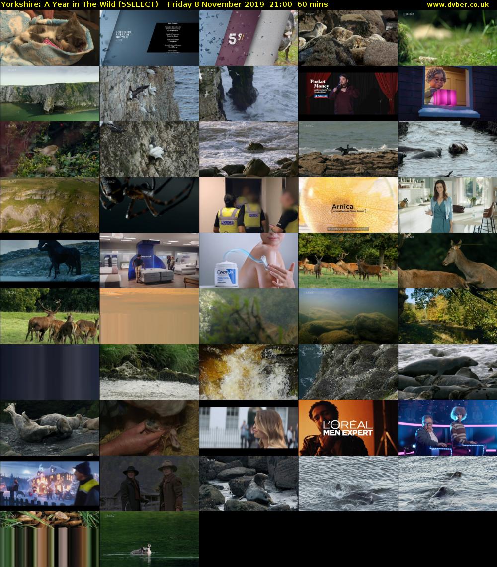 Yorkshire: A Year in The Wild (5SELECT) Friday 8 November 2019 21:00 - 22:00