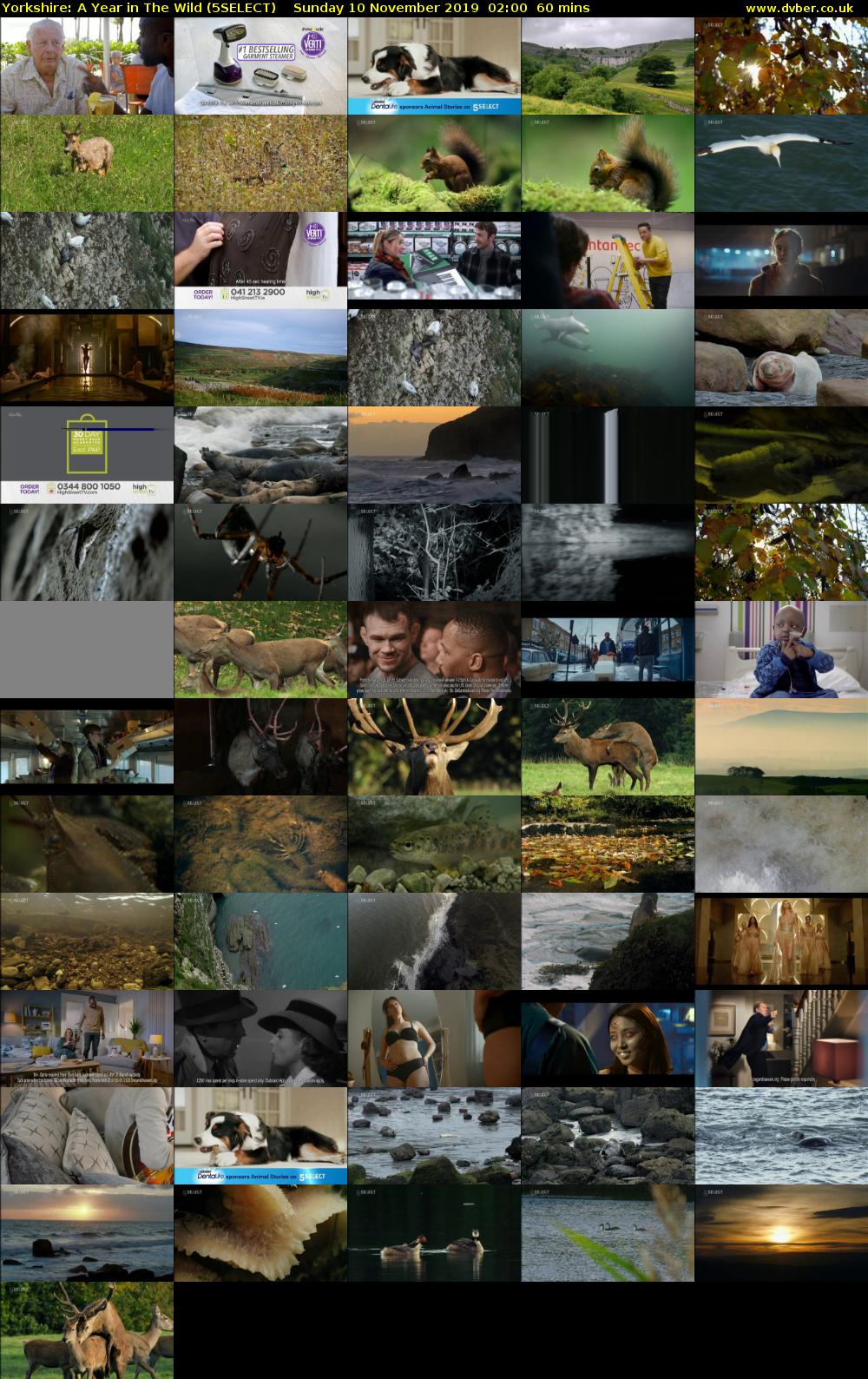 Yorkshire: A Year in The Wild (5SELECT) Sunday 10 November 2019 02:00 - 03:00
