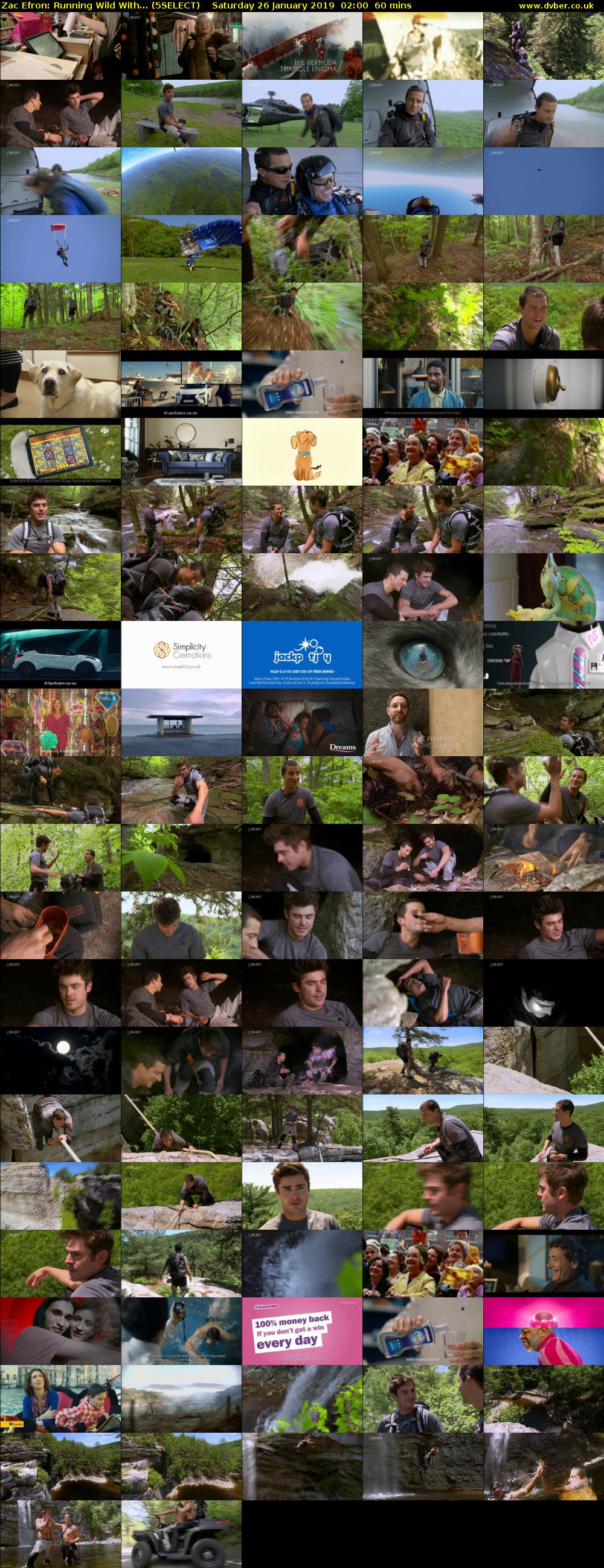 Zac Efron: Running Wild With... (5SELECT) Saturday 26 January 2019 02:00 - 03:00
