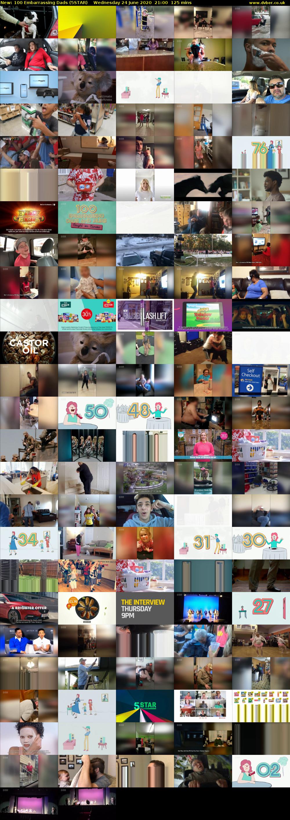 100 Embarrassing Dads (5STAR) Wednesday 24 June 2020 21:00 - 23:05
