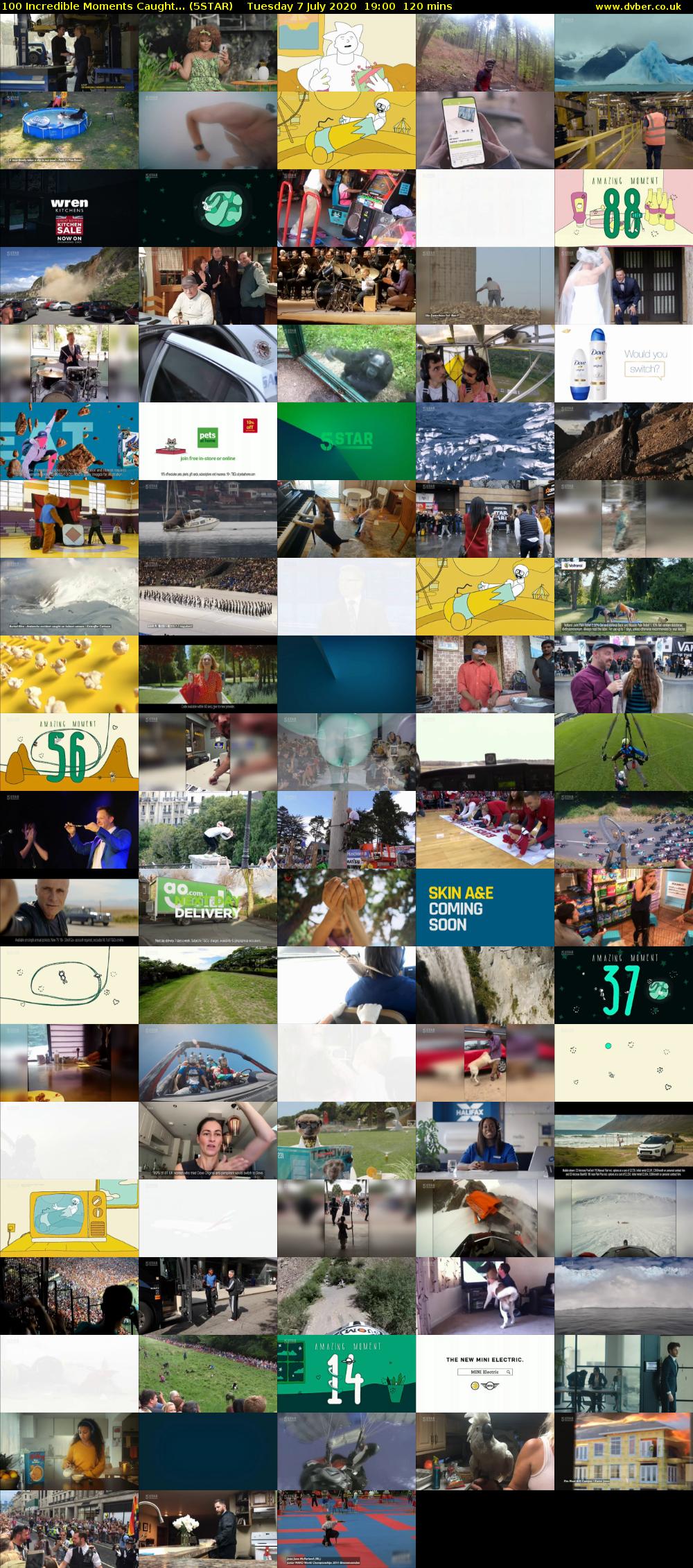 100 Incredible Moments Caught... (5STAR) Tuesday 7 July 2020 19:00 - 21:00
