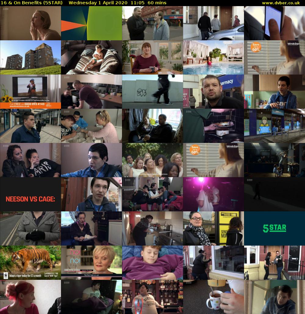 16 & On Benefits (5STAR) Wednesday 1 April 2020 11:05 - 12:05