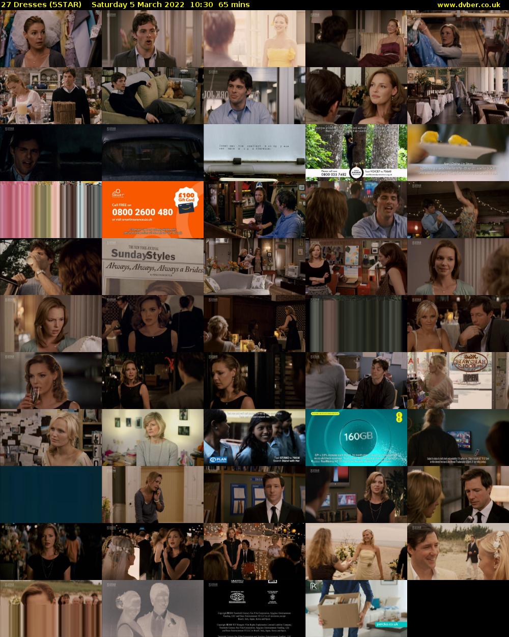 27 Dresses (5STAR) Saturday 5 March 2022 10:30 - 11:35
