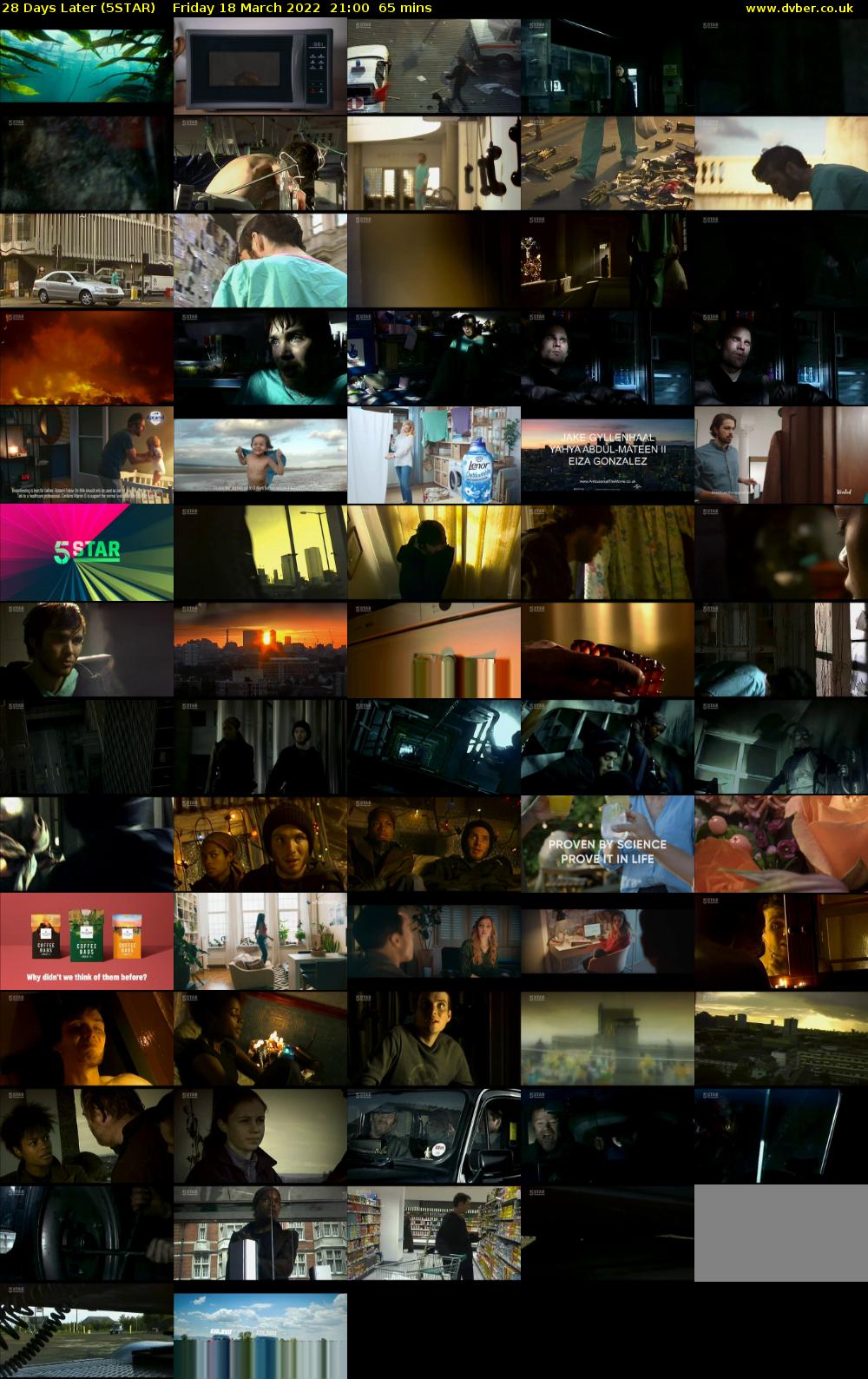 28 Days Later (5STAR) Friday 18 March 2022 21:00 - 22:05