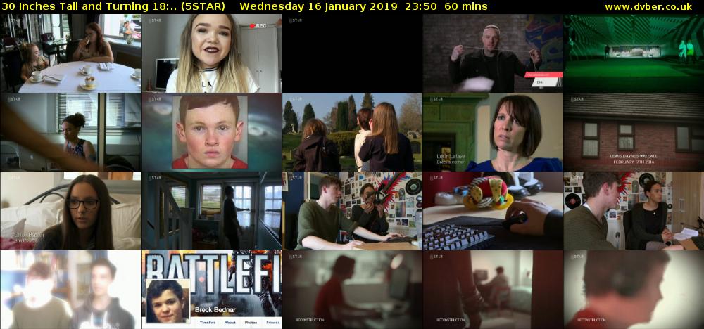 30 Inches Tall and Turning 18:.. (5STAR) Wednesday 16 January 2019 23:50 - 00:50