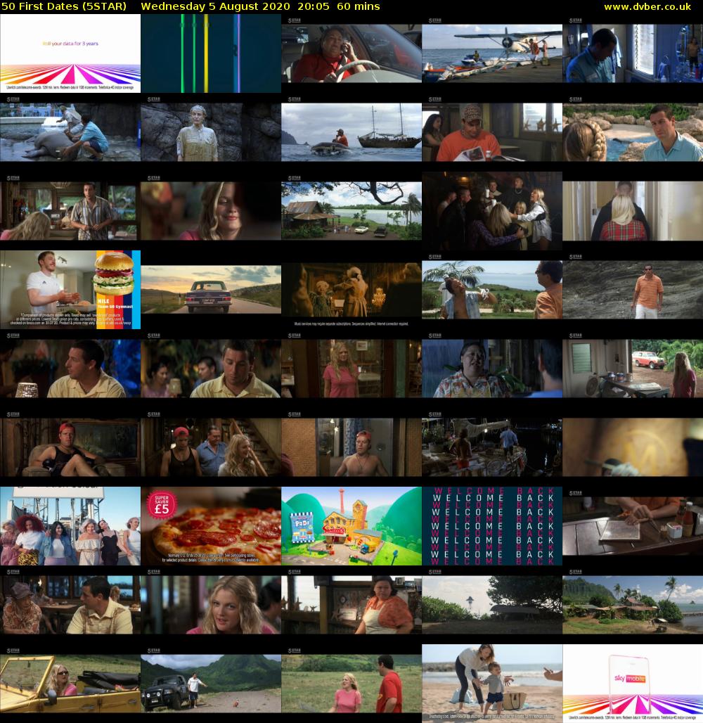 50 First Dates (5STAR) Wednesday 5 August 2020 20:05 - 21:05