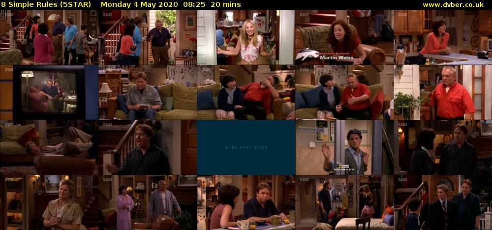 8 Simple Rules (5STAR) Monday 4 May 2020 08:25 - 08:45