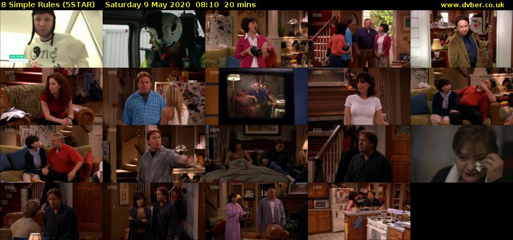 8 Simple Rules (5STAR) Saturday 9 May 2020 08:10 - 08:30