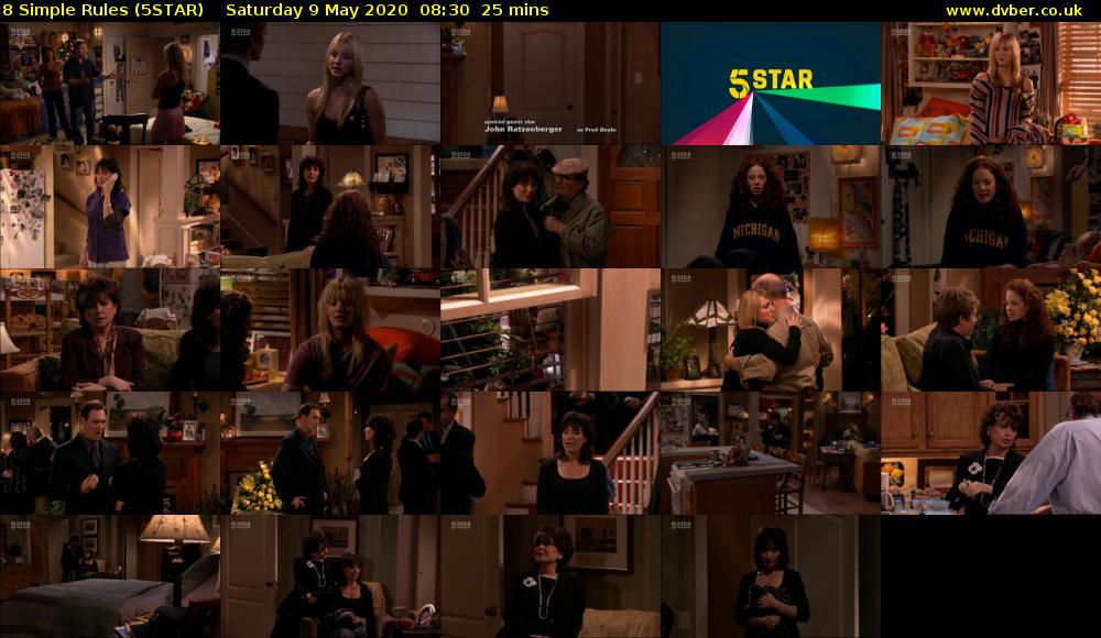 8 Simple Rules (5STAR) Saturday 9 May 2020 08:30 - 08:55