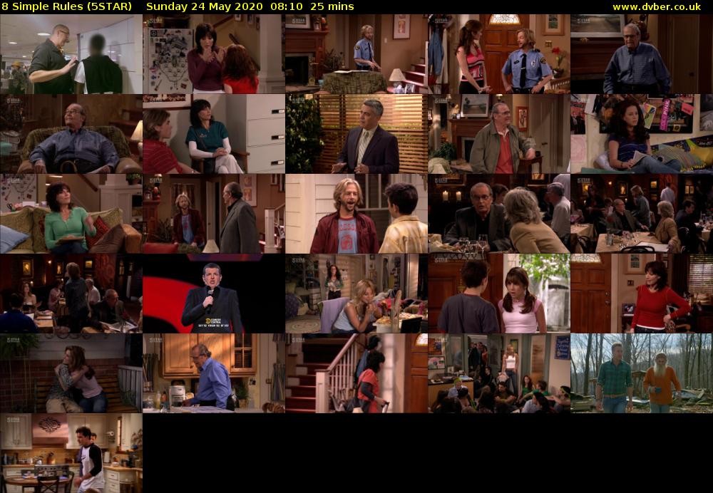 8 Simple Rules (5STAR) Sunday 24 May 2020 08:10 - 08:35