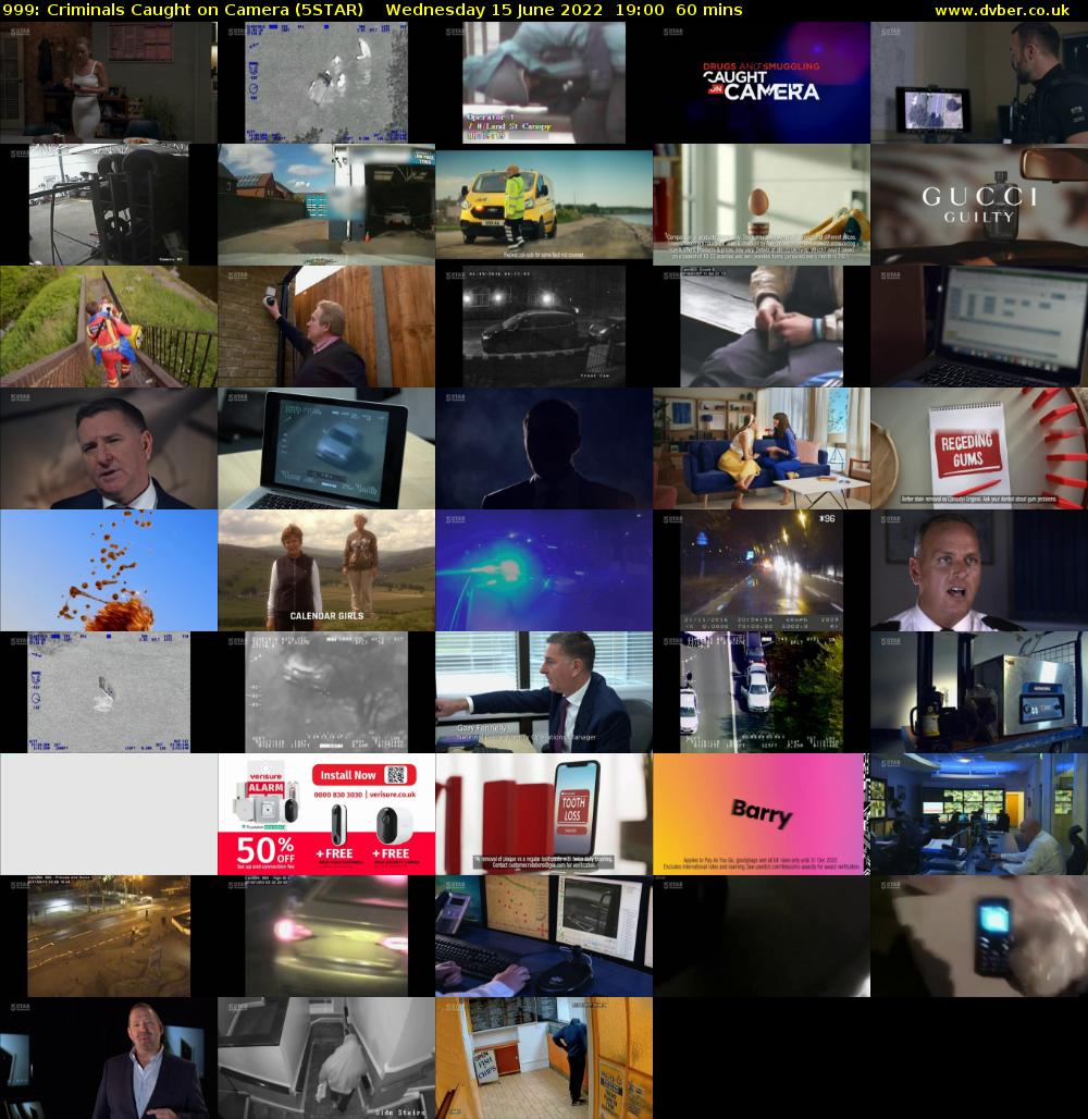999: Criminals Caught on Camera (5STAR) Wednesday 15 June 2022 19:00 - 20:00