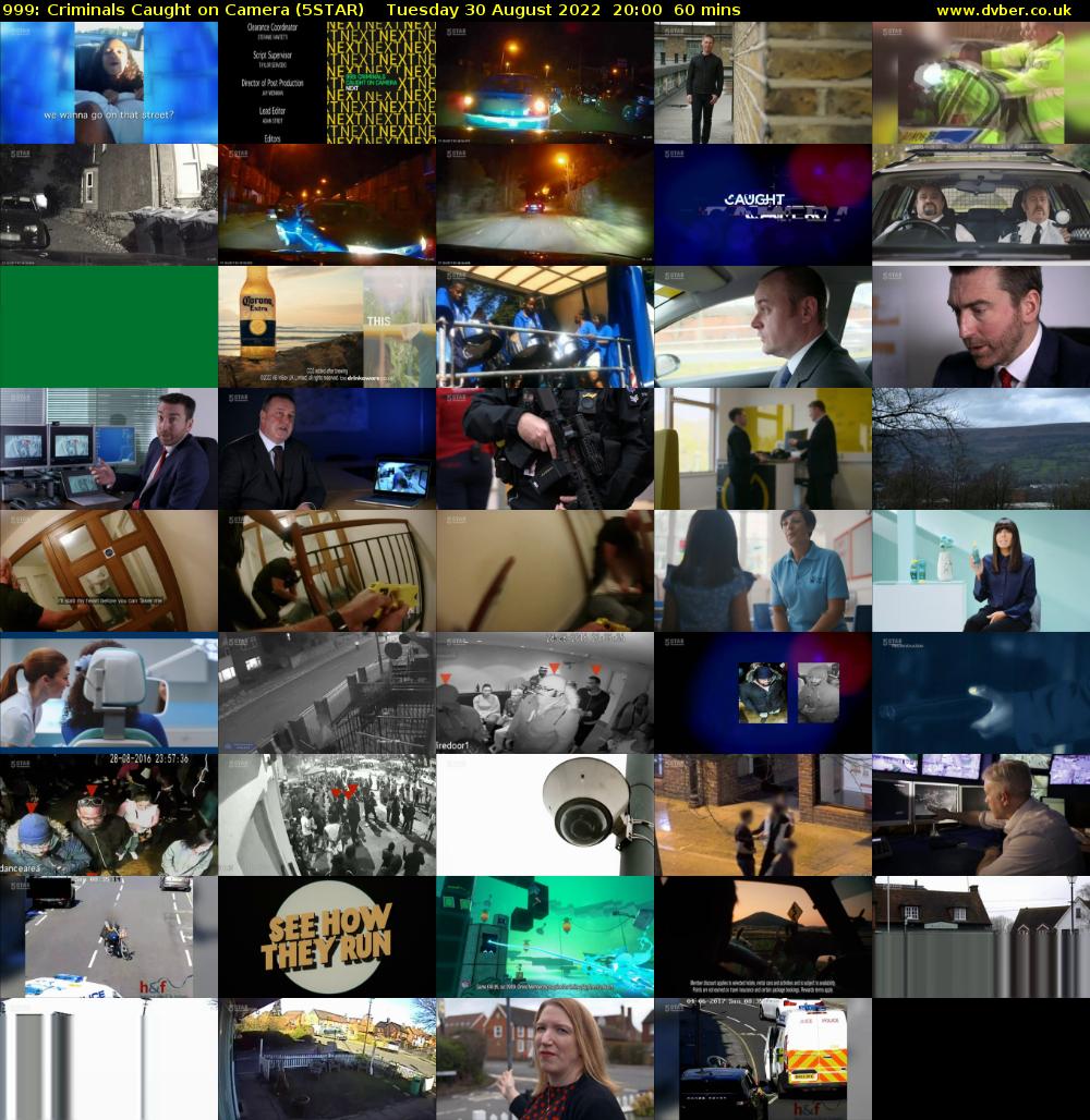 999: Criminals Caught on Camera (5STAR) Tuesday 30 August 2022 20:00 - 21:00
