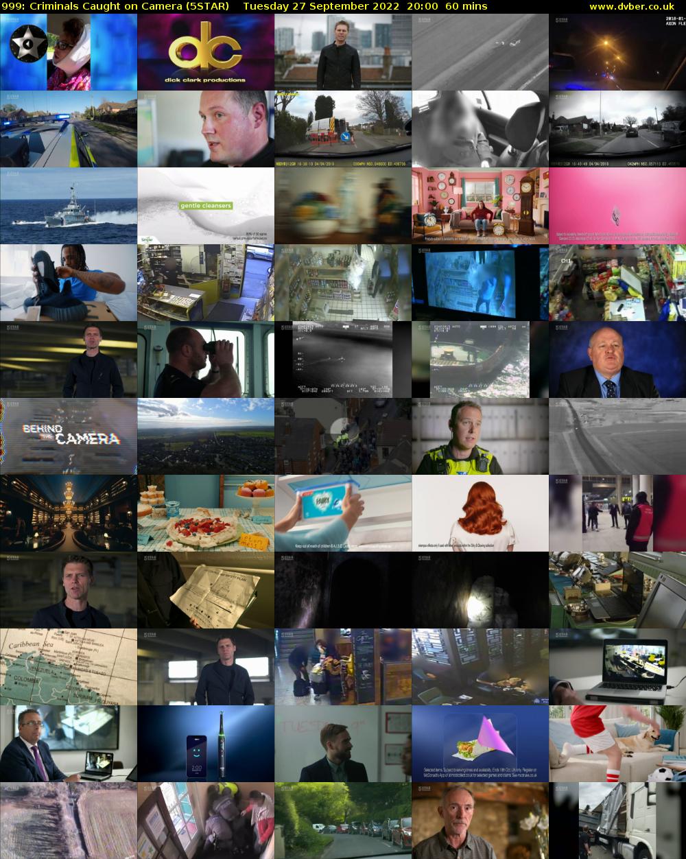 999: Criminals Caught on Camera (5STAR) Tuesday 27 September 2022 20:00 - 21:00